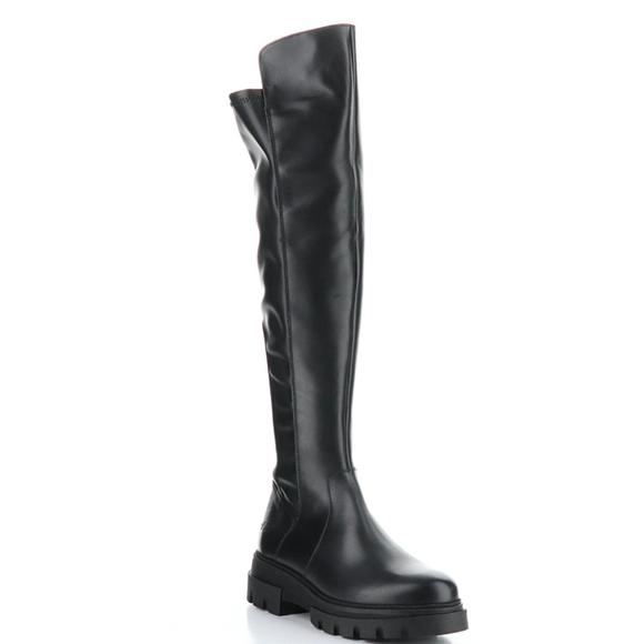 NEW BOS. & CO. women's fifth nappa stretch knee high boot in black - Picture 1 of 6
